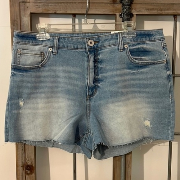 INC International Concepts Pants - INC International Concepts Light Blue Denim Jean Shorts